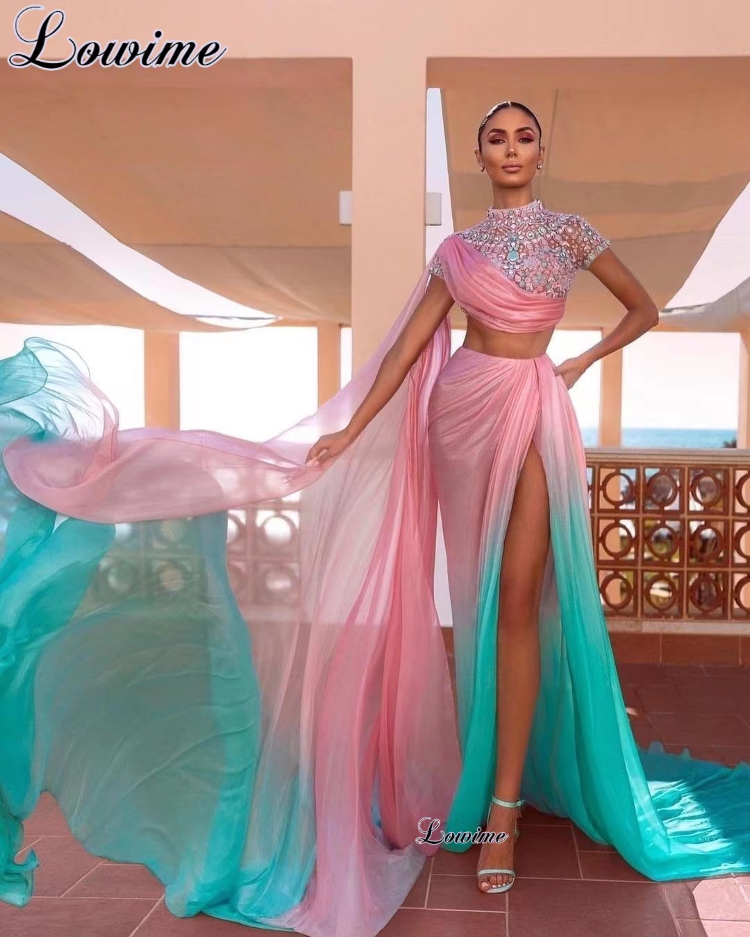 Briar Cosplay Prop - Dua potong gaun Prom Dubai dengan