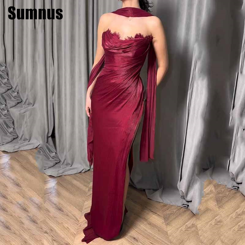 Briar Cosplay Prop - Sumnus Gaun Prom Merah Marun Putri