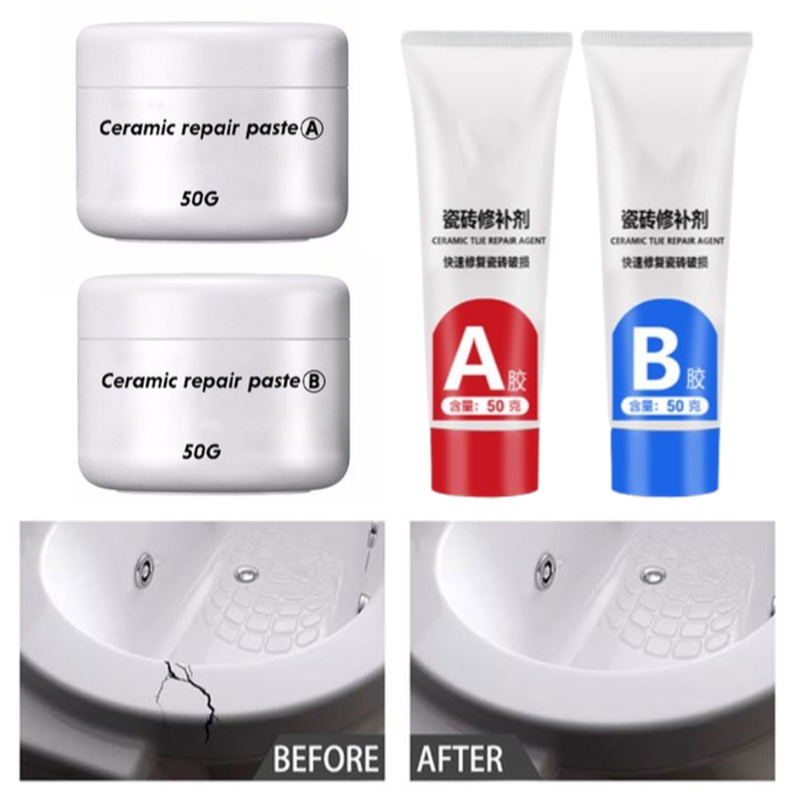 Contact Cement Glue - 30/100G Agen Perbaikan Ubin Perekat AB