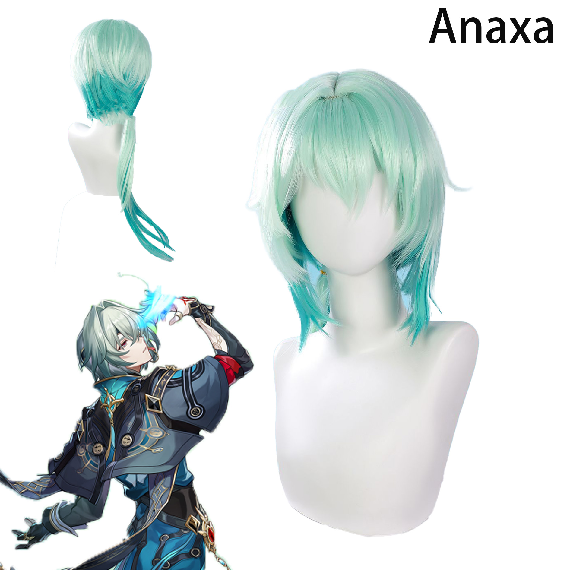 Wig Cosplay Honkai Star Rail A - Anaxa Cosplay Prop ulasan dan harga