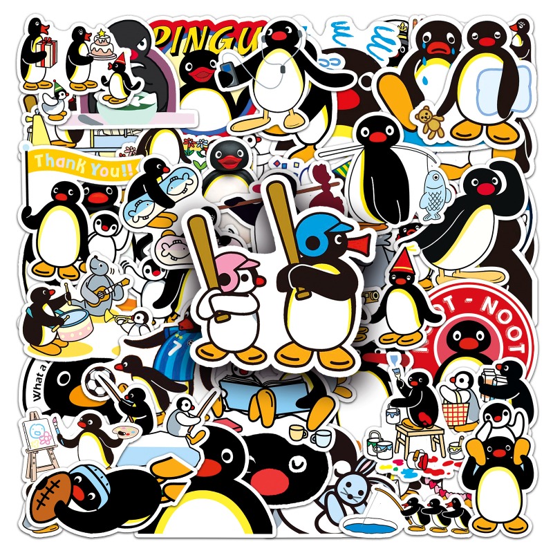 50PCS Stiker Pingu Lucu dan Ke - Cosplay Prop Diy ulasan dan harga
