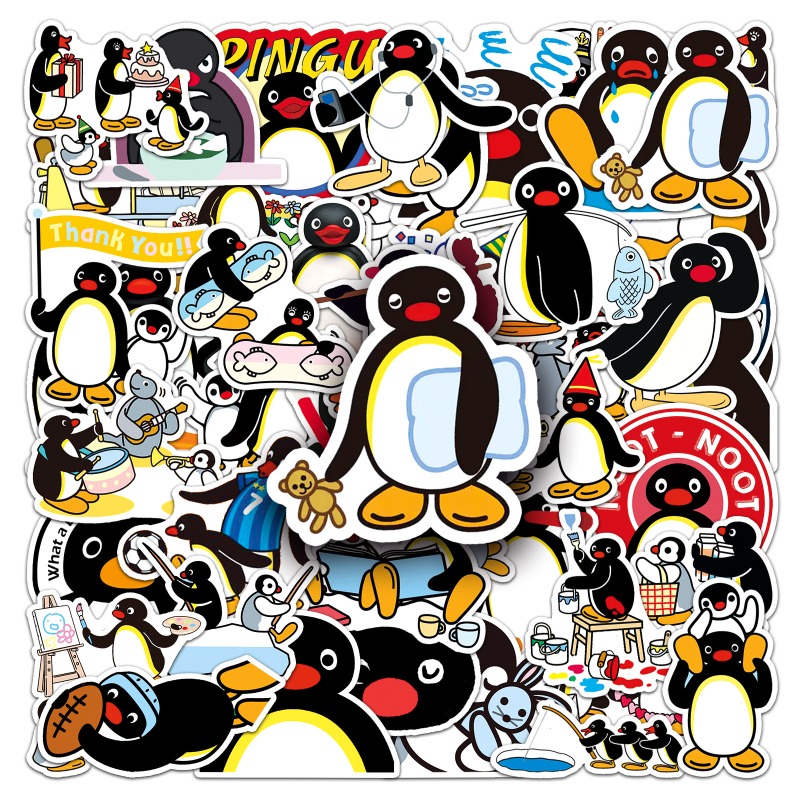 50PCS Stiker Pingu Lucu dan Ke - Cosplay Prop Diy ulasan dan harga